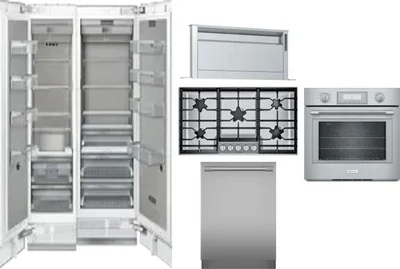 6 Piece Package Includes Refrigerator, Freezer, Cooktop, Wall Oven, Hood And Dishwasher
