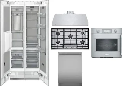 6 Piece Package Includes Refrigerator, Freezer, Cooktop, Wall Oven, Hood And Dishwasher