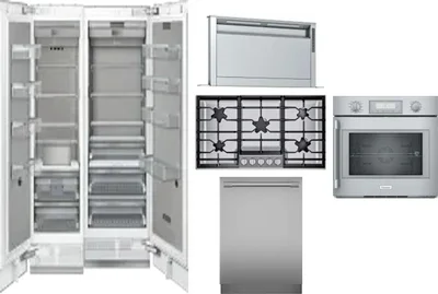 6 Piece Package Includes Refrigerator, Freezer, Cooktop, Wall Oven, Hood And Dishwasher