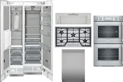 6 Piece Package Includes Refrigerator, Freezer, Cooktop, Wall Oven, Hood And Dishwasher