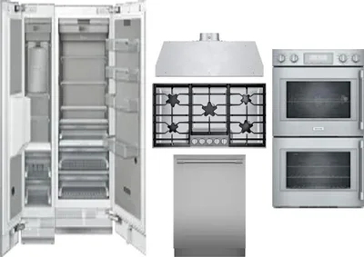 6 Piece Package Includes Refrigerator, Freezer, Cooktop, Wall Oven, Hood And Dishwasher