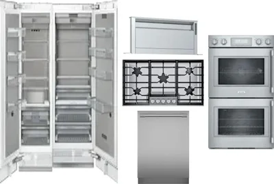 6 Piece Package Includes Refrigerator, Freezer, Cooktop, Wall Oven, Hood And Dishwasher