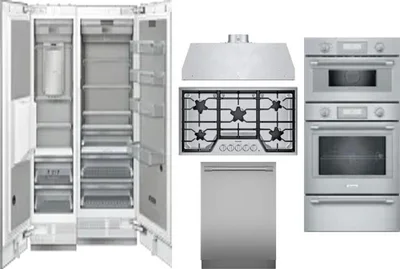 6 Piece Package Includes Refrigerator, Freezer, Cooktop, Wall Oven, Hood And Dishwasher