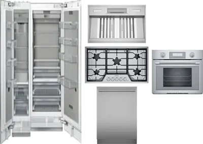 6 Piece Package Includes Refrigerator, Freezer, Cooktop, Wall Oven, Hood And Dishwasher