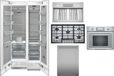 6 Piece Package Includes Refrigerator, Freezer, Cooktop, Wall Oven, Hood And Dishwasher