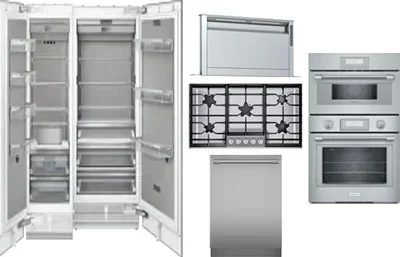 6 Piece Package Includes Refrigerator, Freezer, Cooktop, Wall Oven, Hood And Dishwasher