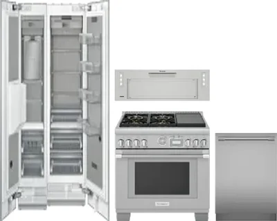 5 Piece Package Includes Refrigerator, Freezer, Range, Hood And Dishwasher