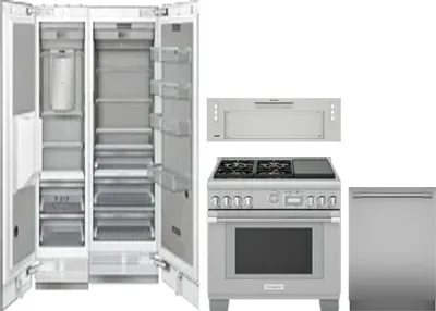 5 Piece Package Includes Refrigerator, Freezer, Range, Hood And Dishwasher