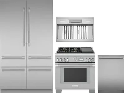 4 Piece Package Includes Refrigerator, Range, Hood And Dishwasher
