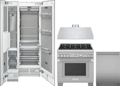 5 Piece Package Includes Refrigerator, Freezer, Range, Hood And Dishwasher
