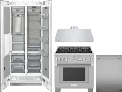 5 Piece Package Includes Refrigerator, Freezer, Range, Hood And Dishwasher