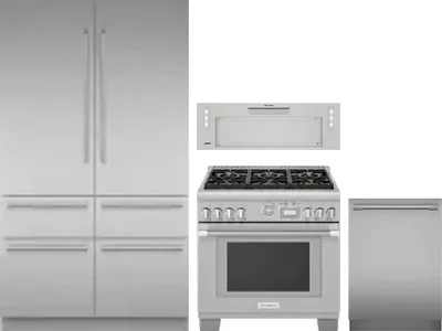 4 Piece Package Includes Refrigerator, Range, Hood And Dishwasher