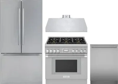 4 Piece Package Includes Refrigerator, Range, Hood And Dishwasher