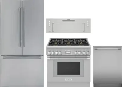 4 Piece Package Includes Refrigerator, Range, Hood And Dishwasher