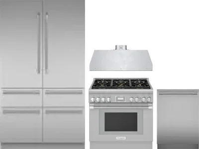 4 Piece Package Includes Refrigerator, Range, Hood And Dishwasher
