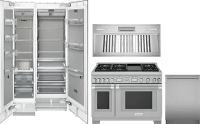 5 Piece Package Includes Refrigerator, Freezer, Range, Hood And Dishwasher