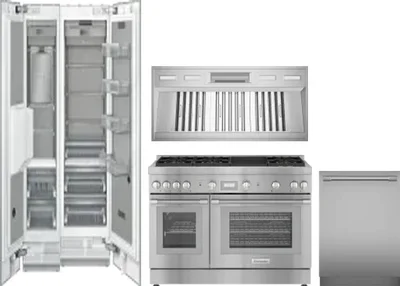 5 Piece Package Includes Refrigerator, Freezer, Range, Hood And Dishwasher
