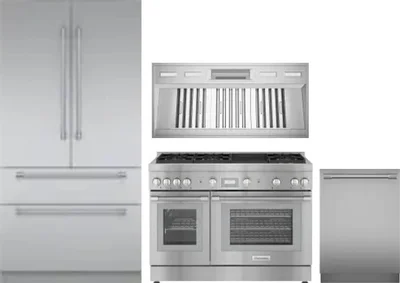4 Piece Package Includes Refrigerator, Range, Hood And Dishwasher
