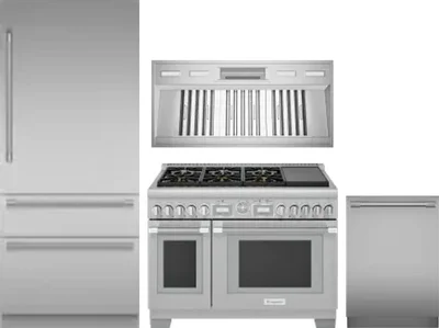 4 Piece Package Includes Refrigerator, Range, Hood And Dishwasher