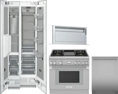 5 Piece Package Includes Refrigerator, Freezer, Range, Hood And Dishwasher