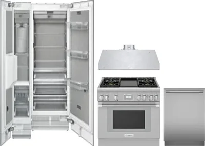 5 Piece Package Includes Refrigerator, Freezer, Range, Hood And Dishwasher
