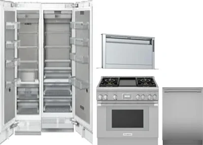 5 Piece Package Includes Refrigerator, Freezer, Range, Hood And Dishwasher