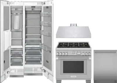 5 Piece Package Includes Refrigerator, Freezer, Range, Hood And Dishwasher