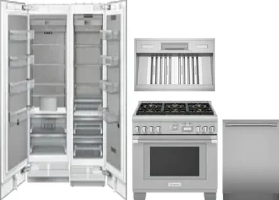 5 Piece Package Includes Refrigerator, Freezer, Range, Hood And Dishwasher