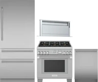 4 Piece Package Includes Refrigerator, Range, Hood And Dishwasher
