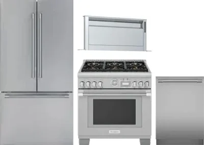 4 Piece Package Includes Refrigerator, Range, Hood And Dishwasher