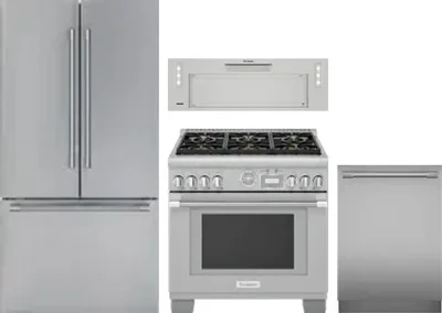 4 Piece Package Includes Refrigerator, Range, Hood And Dishwasher