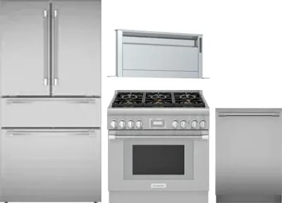 4 Piece Package Includes Refrigerator, Range, Hood And Dishwasher