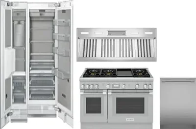 5 Piece Package Includes Refrigerator, Freezer, Range, Hood And Dishwasher