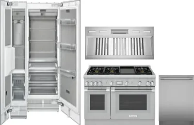 5 Piece Package Includes Refrigerator, Freezer, Range, Hood And Dishwasher