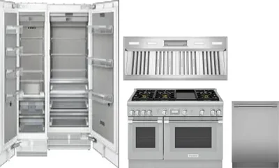 5 Piece Package Includes Refrigerator, Freezer, Range, Hood And Dishwasher