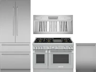4 Piece Package Includes Refrigerator, Range, Hood And Dishwasher