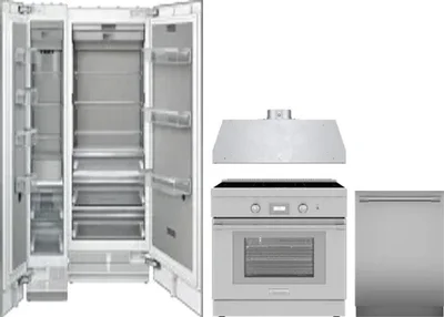 5 Piece Package Includes Refrigerator, Freezer, Range, Hood And Dishwasher