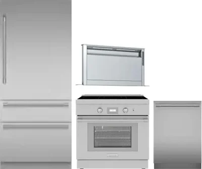 4 Piece Package Includes Refrigerator, Range, Hood And Dishwasher