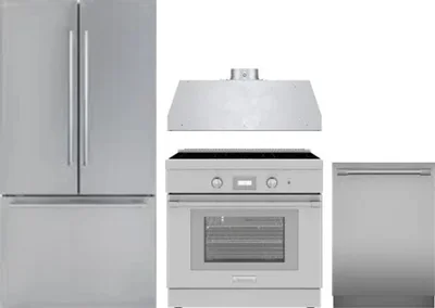 4 Piece Package Includes Refrigerator, Range, Hood And Dishwasher