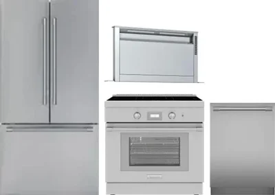 4 Piece Package Includes Refrigerator, Range, Hood And Dishwasher