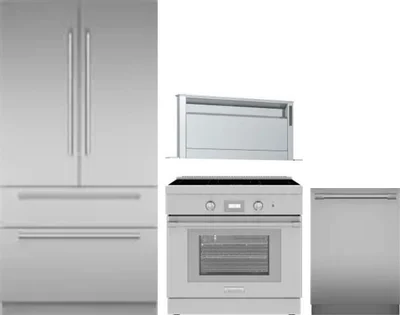 4 Piece Package Includes Refrigerator, Range, Hood And Dishwasher