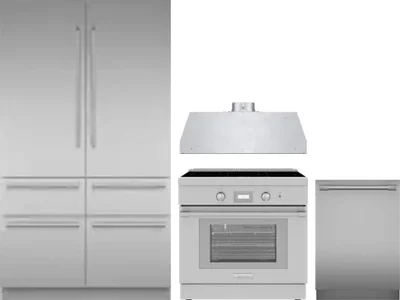 4 Piece Package Includes Refrigerator, Range, Hood And Dishwasher