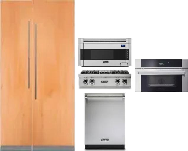 6 Piece Package Includes Refrigerator, Freezer, Cooktop, Wall Oven, Microwave And Dishwasher