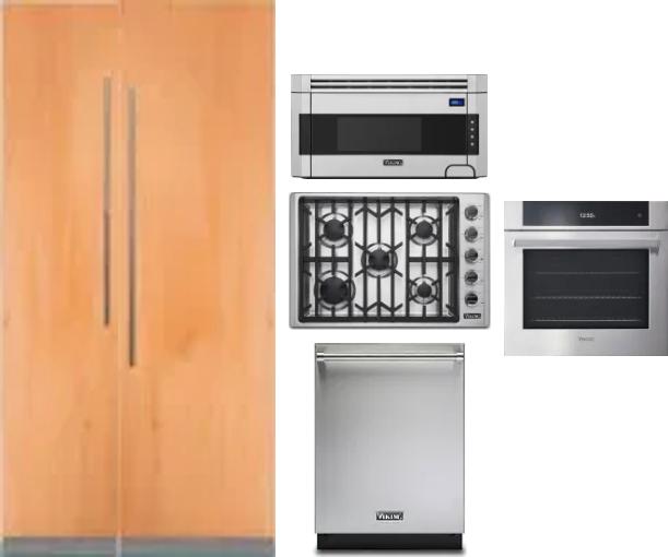 6 Piece Package Includes Refrigerator, Freezer, Cooktop, Wall Oven, Microwave And Dishwasher