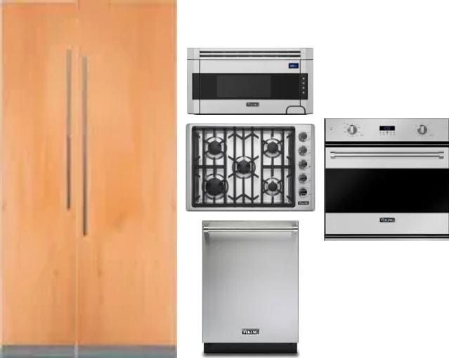 6 Piece Package Includes Refrigerator, Freezer, Cooktop, Wall Oven, Microwave And Dishwasher