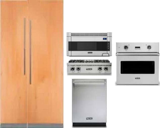6 Piece Package Includes Refrigerator, Freezer, Cooktop, Wall Oven, Microwave And Dishwasher