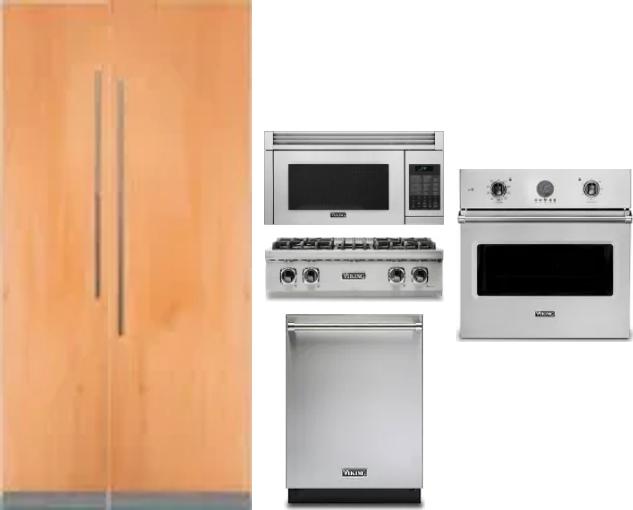 6 Piece Package Includes Refrigerator, Freezer, Cooktop, Wall Oven, Microwave And Dishwasher