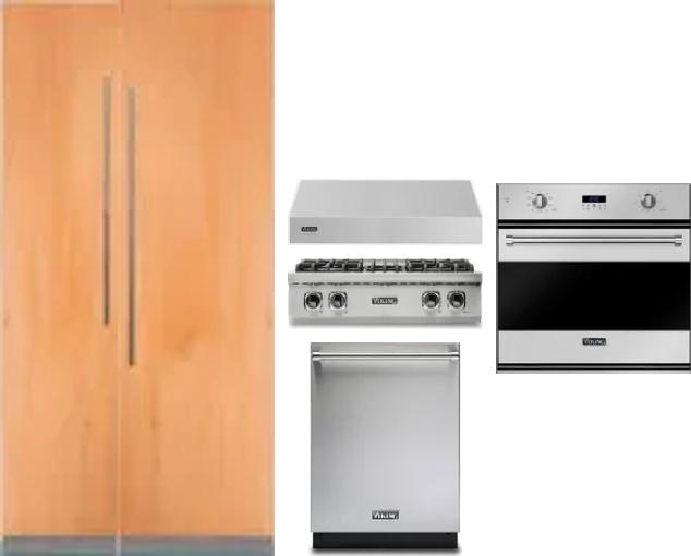 6 Piece Package Includes Refrigerator, Freezer, Cooktop, Wall Oven, Hood And Dishwasher