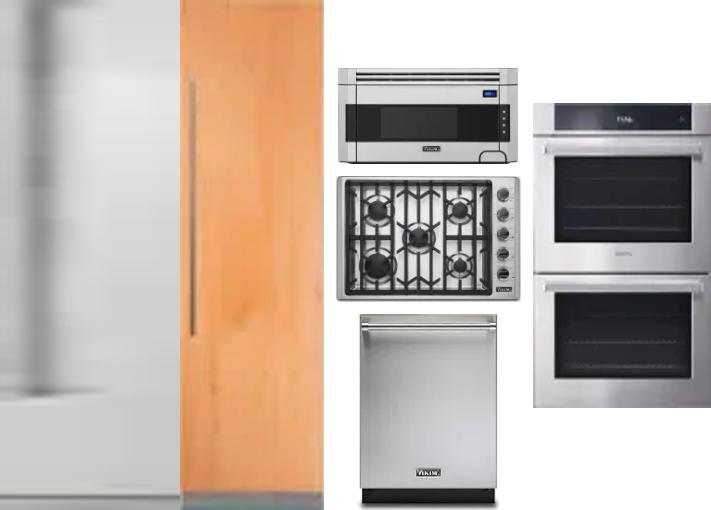 6 Piece Package Includes Refrigerator, Freezer, Cooktop, Wall Oven, Microwave And Dishwasher