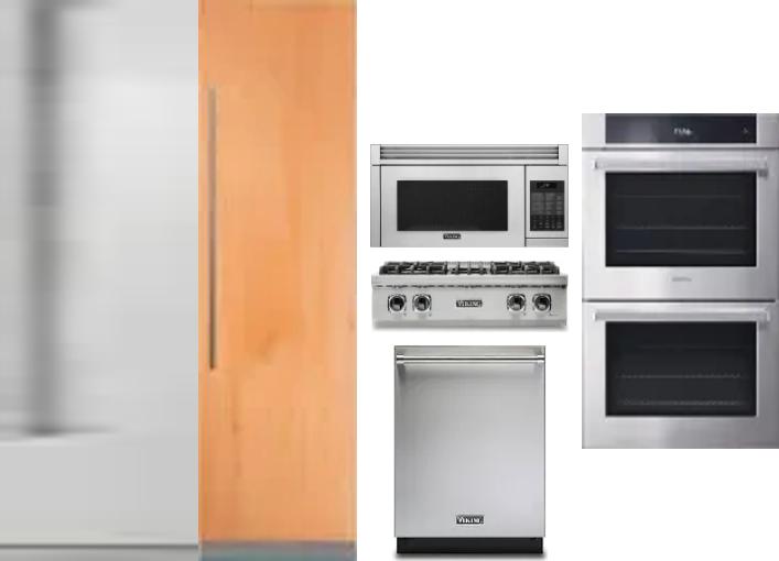 6 Piece Package Includes Refrigerator, Freezer, Cooktop, Wall Oven, Microwave And Dishwasher